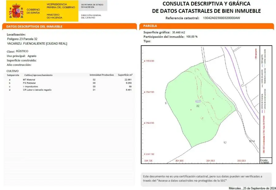 Estupenda finca rústica en Fuencaliente