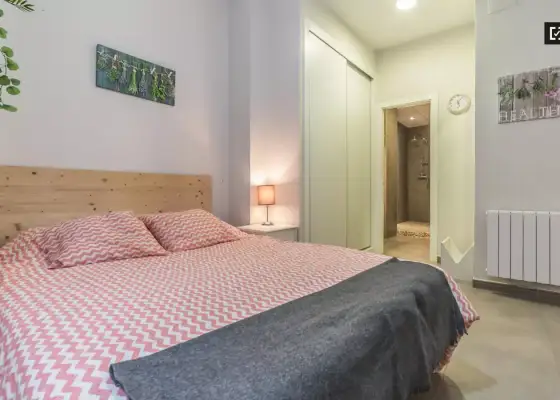 Habitación íntima con llave independiente en piso compartido, Ciutat Vella. en Valencia