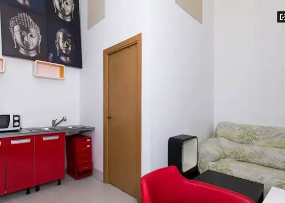 Increíble loft con cama doble, cocina y baño privado en alquiler en el centro de la ciudad de Granada
