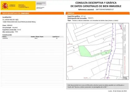 SOLAR en HINOJOSAS DE CALATRAVA en Hinojosas de Calatrava